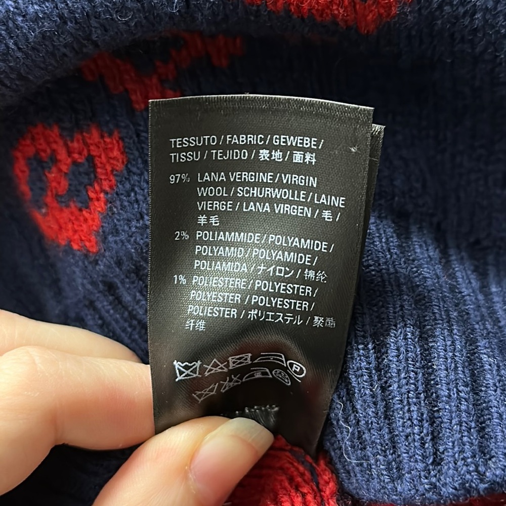 Balenciaga Sweater - Blue/Red - Large - Picture 10 of 11